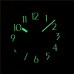 Rhythm Value Added Radium Wall Clock Super Luminous Glow In The Dark Analog